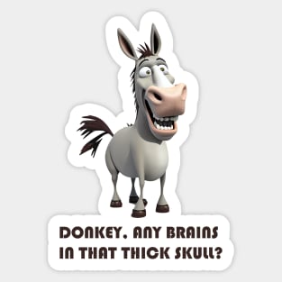 Cartoon Donkey Sticker